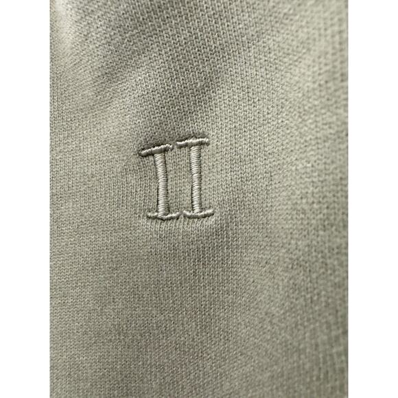 Les Deux Mens Shorts Lens Logo Branded Cotton Sweat Shorts in Olive Green Small - Picture 5 of 8